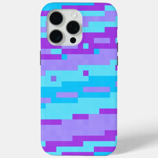 青と紫のピクセル Case-Mate iPhoneケース (裏面)