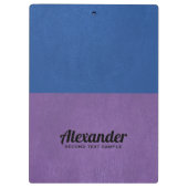 青と紫のフェイクヴィンテージ革 クリップボード (裏面)