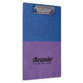 青と紫のフェイクヴィンテージ革 クリップボード (右)