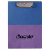 青と紫のフェイクヴィンテージ革 クリップボード (正面)