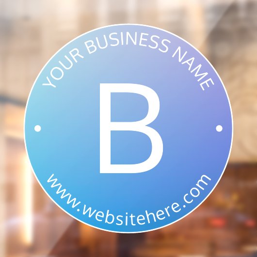 青と紫のフェードオンブル（編集可能なテキスト付き） ウィンドウサイン (シート2)