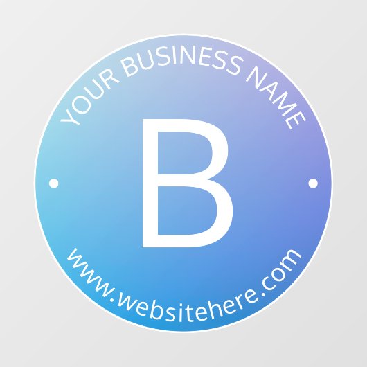 青と紫のフェードオンブル（編集可能なテキスト付き） ウィンドウサイン (シート)