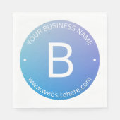 青と紫のフェードオンブル（編集可能なテキスト付き） スタンダードランチョンナプキン (正面)