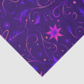 青と紫のフローラとつる植物 薄葉紙 (詳細)