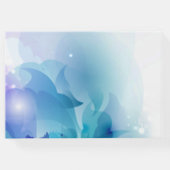 青と紫のフローラ結婚デザイン ゲストブック (裏面)