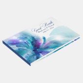 青と紫のフローラ結婚デザイン ゲストブック (コーナー)