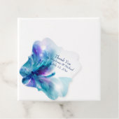 青と紫のフローラ結婚デザイン フェイバータグ (インサイチュ)