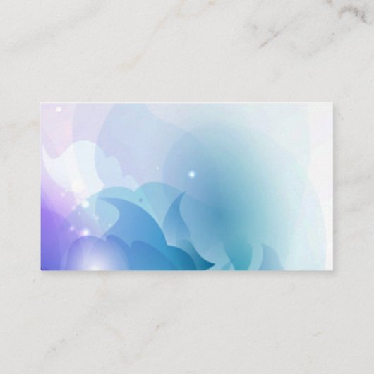 青と紫のフローラ結婚式レセプション エンクロージャーカード (裏面)