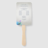 青と紫のフローラ結婚式 プログラムファン ハンドファン (裏面)