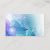 青と紫のフローラ結婚式RSVP エンクロージャーカード (裏面)