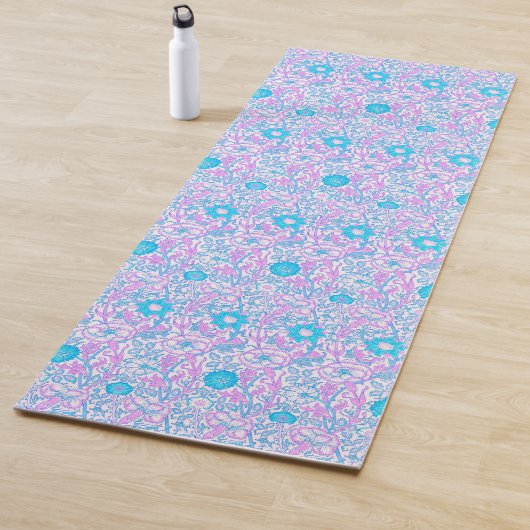 青と紫のフローラ ヨガマット (インサイチュ)
