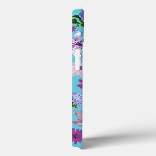 青と紫のフローラiPhoneケース Case-Mate iPhoneケース (裏面 / 右)