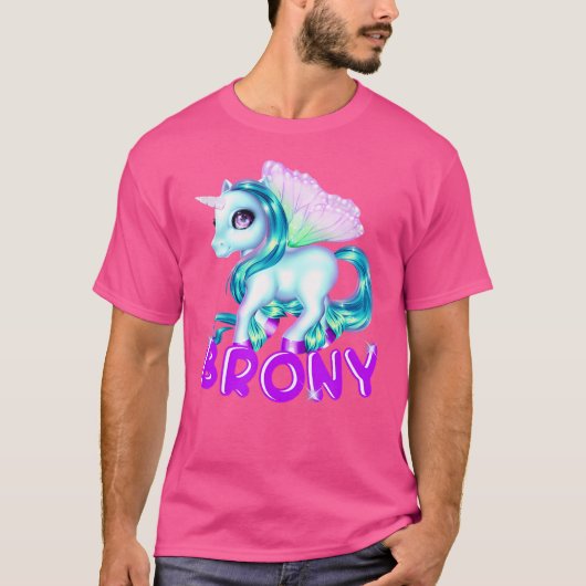 青と紫のブロニーコスプレポニー Tシャツ (正面)