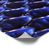 青と紫のヘビ革 ポスター (角)