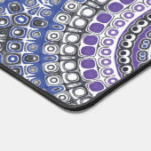 青と紫のマンダラ幾何学模様 デスクマット (コーナー)