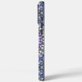 青と紫のマンダラ幾何学模様 Case-Mate iPhoneケース (裏面 / 左)