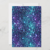 青と紫のマーメイドスパンコール 21歳の誕生日 招待状 (裏面)