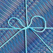 青と紫のモイストライプレのトリップ（幻覚体験）のような抽象芸術 ラッピングペーパー