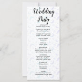 青と紫の三日月の結婚式 プログラム (裏面)