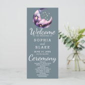 青と紫の三日月結婚式 プログラム (スタンド正面)
