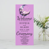 青と紫の三日月結婚式 プログラム (スタンド正面)