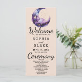 青と紫の三日月結婚式 プログラム (スタンド正面)