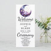 青と紫の三日月結婚式 プログラム (スタンド正面)