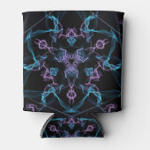 青と紫の三角曼荼羅 缶クーラー (正面)