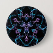 青と紫の三角曼荼羅 缶バッジ (正面)