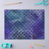 青と紫の人魚のデコペはかりで測ージ 薄葉紙 (クラフト)