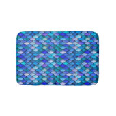 青と紫の人魚はかりで測 バスマット (正面)