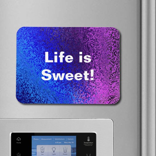 青と紫の光沢のある抽象芸術の寿命は甘い マグネット