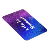 青と紫の光沢のある抽象芸術の寿命は甘い マグネット (右側)