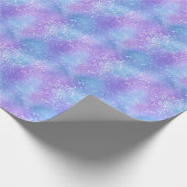 青と紫の凍ってい虹色 ラッピングペーパー (角)