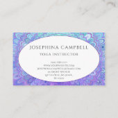 青と紫の名刺にマンダラフラワー 名刺 (裏面)