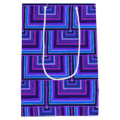 青と紫の四角はかりで測 ミディアムペーパーバッグ (裏面)