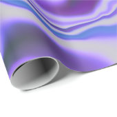 青と紫の大理石エレガントデジタル抽象芸術 ラッピングペーパー (ロールコーナー)