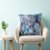 青と紫の大理石抽象芸術 クッション (椅子)