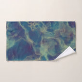 青と紫の大理石抽象芸術 バスタオルセット (ハンドタオル)