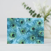 青と紫の孔雀の応答カード 出欠カード (スタンド正面)