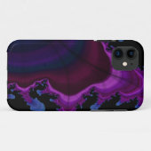 青と紫の宇宙フラクタルiphoneケース Case-Mate iPhoneケース (裏面(横))