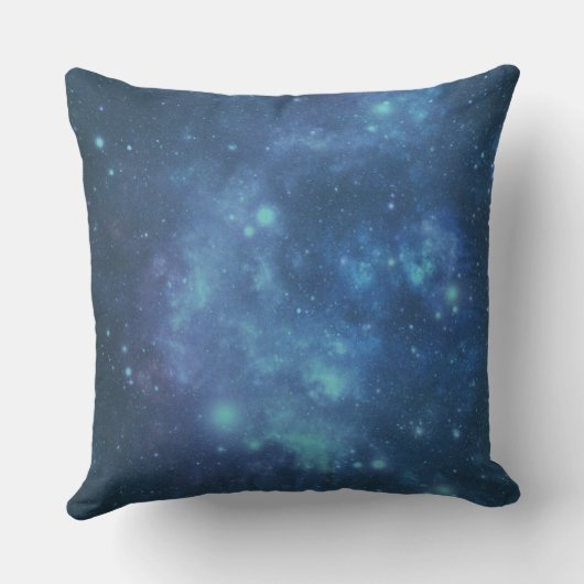 青と紫の宇宙宇宙画像 クッション (裏面)