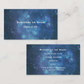 青と紫の宇宙宇宙画像 名刺 (正面/裏面)