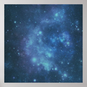 青と紫の宇宙画像 ポスター