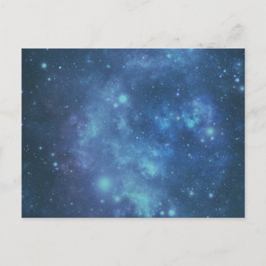 青と紫の宇宙画像 ポストカード (正面)