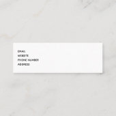 青と紫の宇宙&星と金ゴールドリボン スキニー名刺 (裏面)