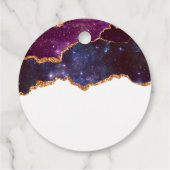 青と紫の宇宙&星と金ゴールドリボン フェイバータグ (裏面)