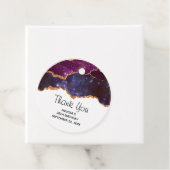 青と紫の宇宙&星と金ゴールドリボン フェイバータグ (インサイチュ)