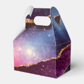 青と紫の宇宙&星と金ゴールドリボン フェイバーボックス (裏面サイド)