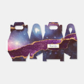 青と紫の宇宙&星と金ゴールドリボン フェイバーボックス (折り畳みなし)